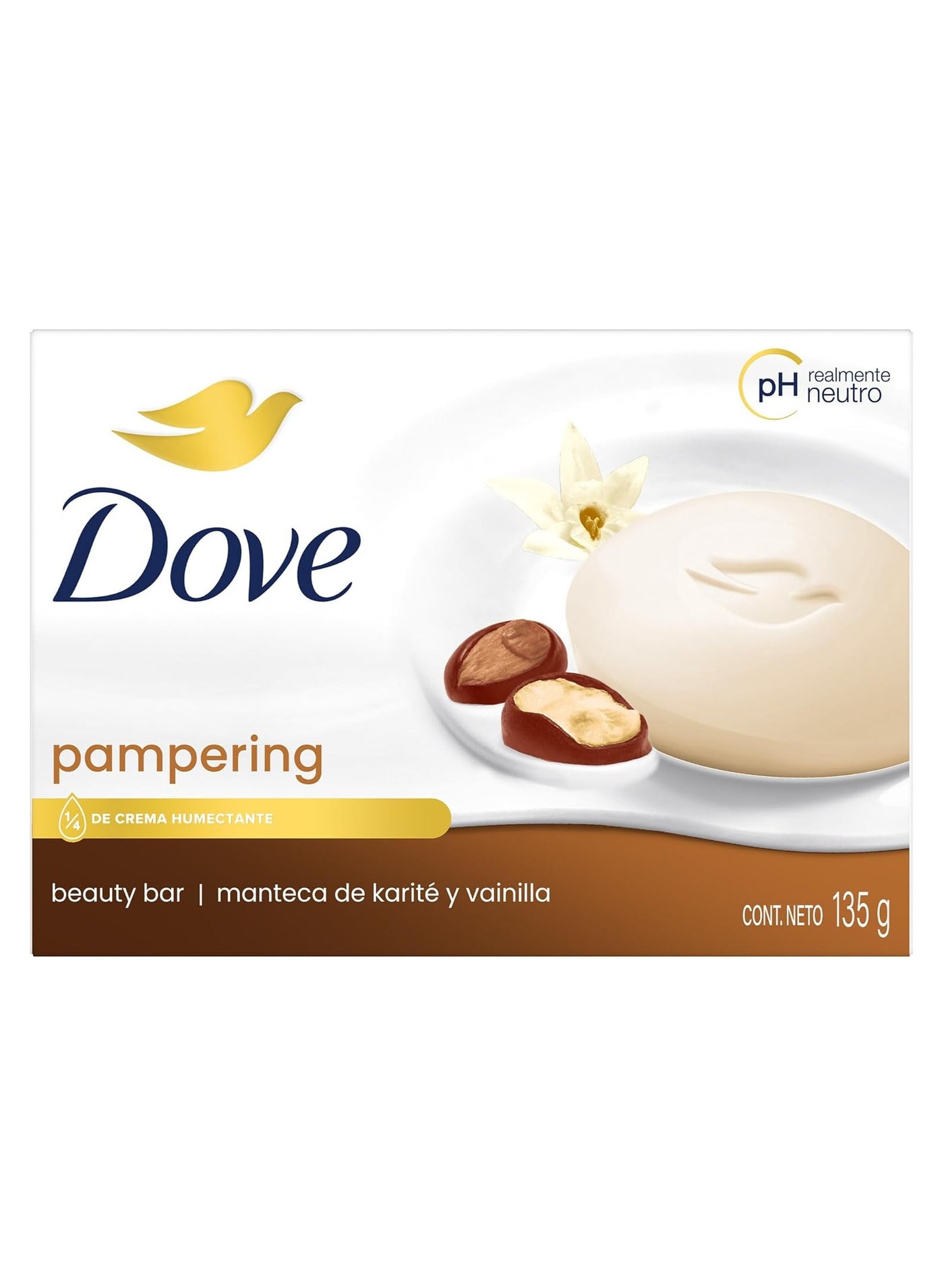 Dove Pampering Soap with Shea Butter, 135g | Moisturizing & Luxurious Beauty Bar for Soft, Smooth Skin